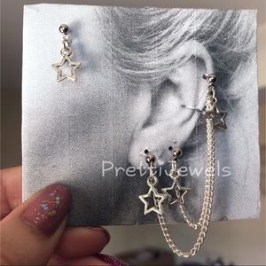 New Triple Piercing Cartilage Star Earrings